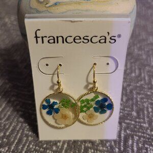 Francesca's floral dangle earrings